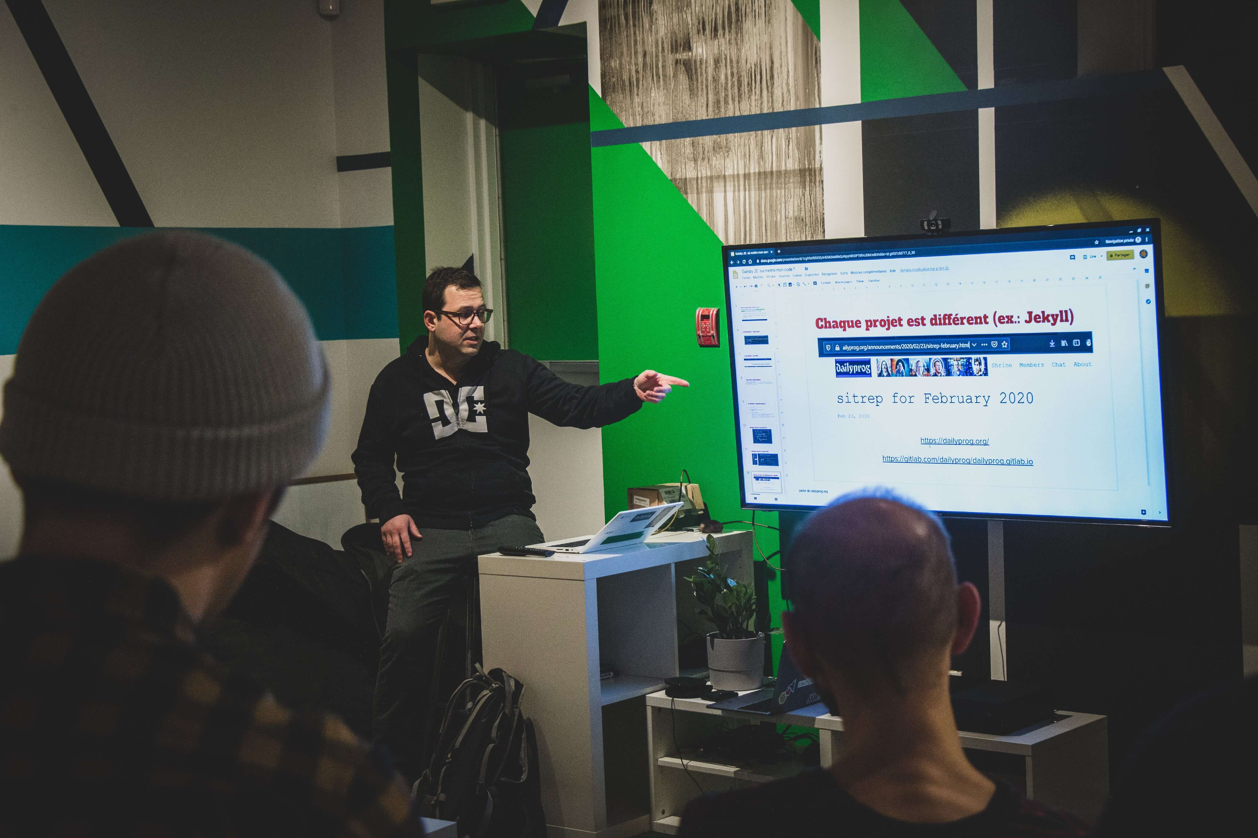 picture of me giving a talk